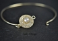 Preview: Armreif Silber 925 - Zirkonia - 14k Vergoldet - Süsswasserperle - Brautarmband -Armschmuck Damen - Handmade - Gift - Geschenk Weihnachten